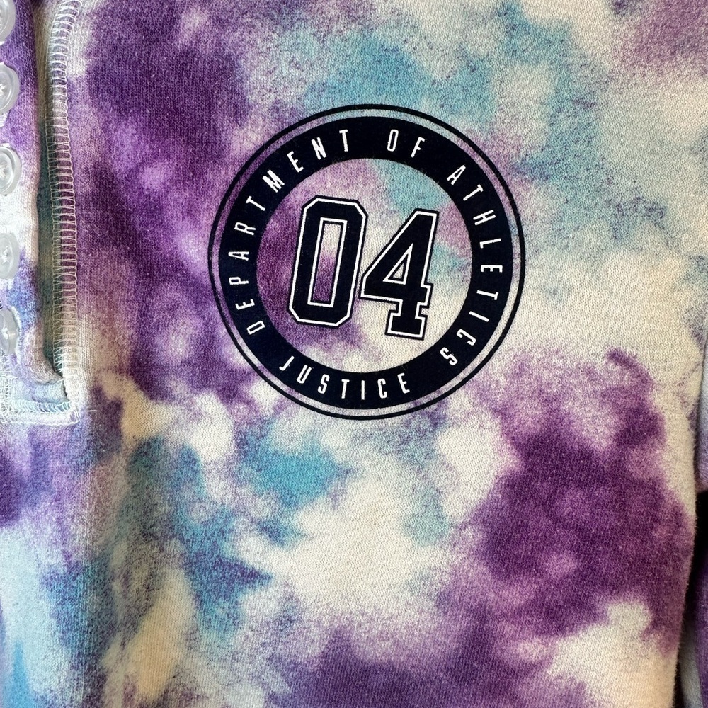 Justice Purple and Blue Tie-Dye Sweatshirt - Picture 3 of 9